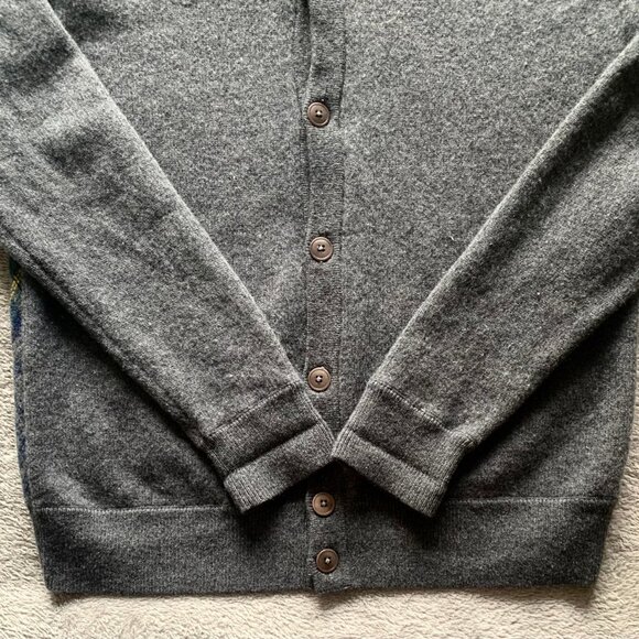 Fred Perry Cardigan Lambs Wool Argyle Sweater. Medium. - Picture 6 of 12